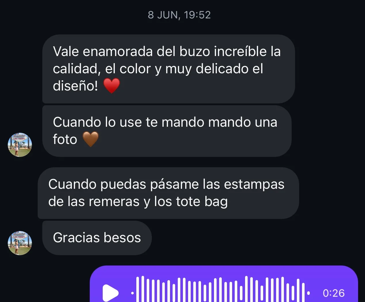 Reseña de una clienta